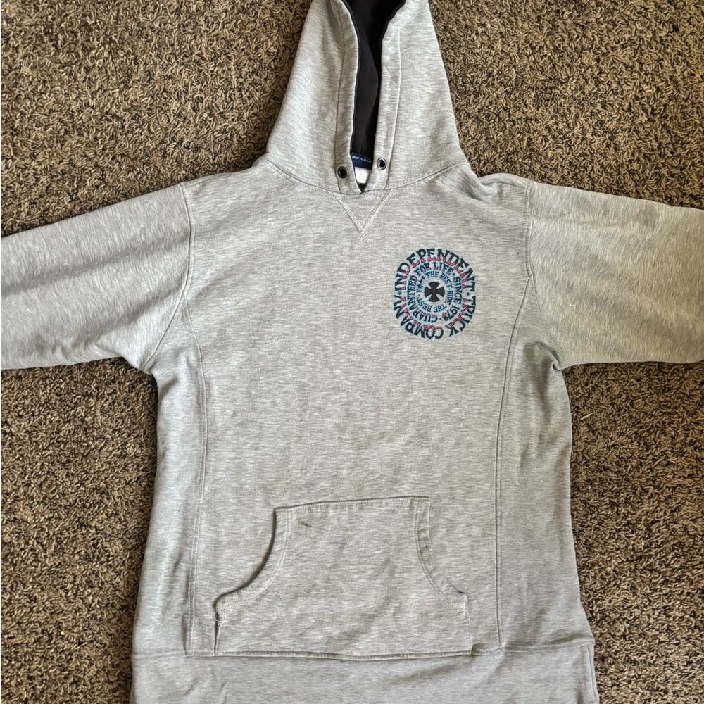 Gray Hoodie with Graphic Print